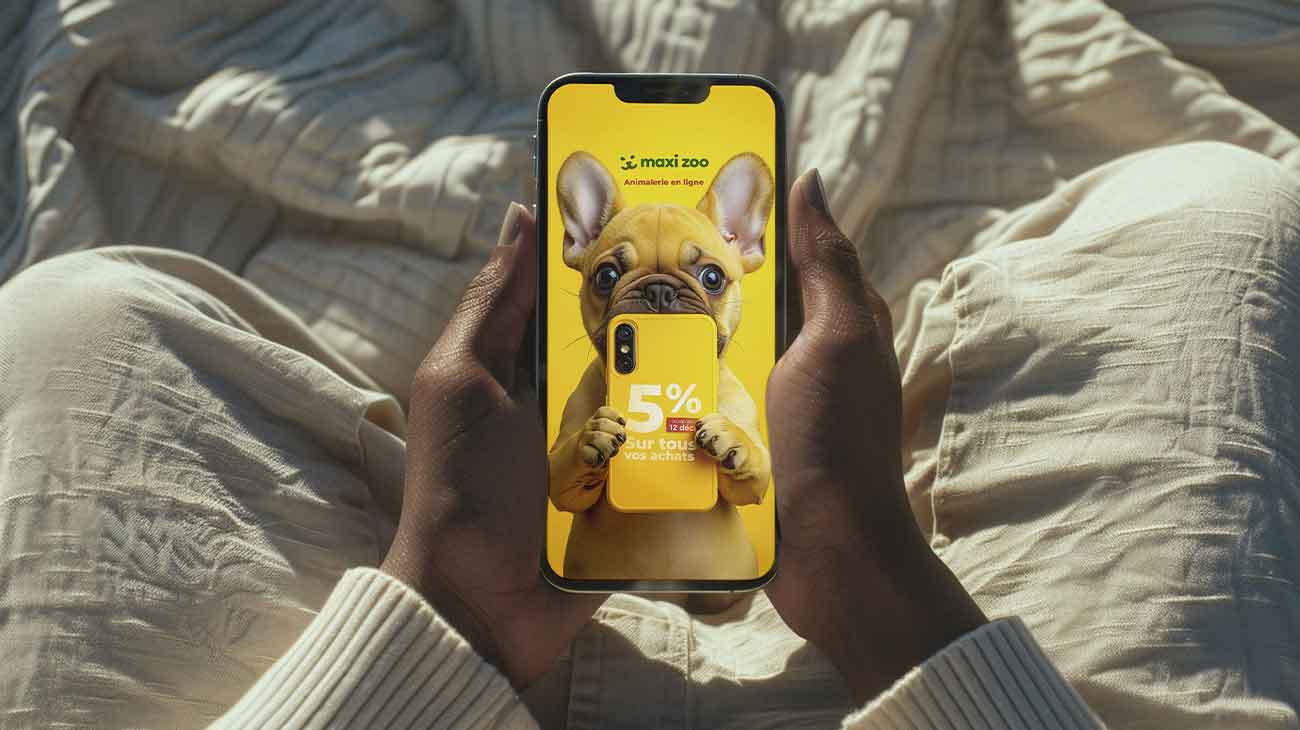 Publicité mobile pour une animalerie Publicité mobile pour une animalerie