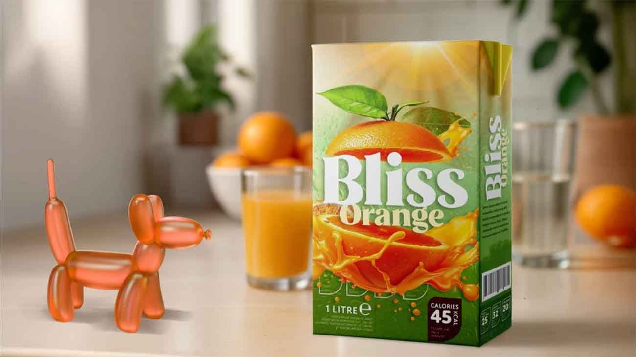 Maquette pour un packaging de jus de fruit Maquette pour un packaging de jus de fruit