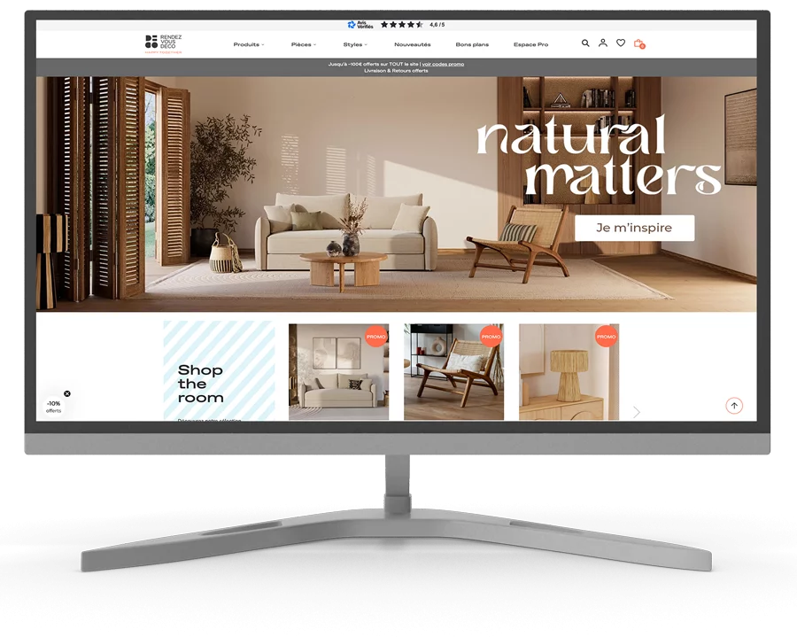 Rendez-vous-Deco Site Internet, avec une interface