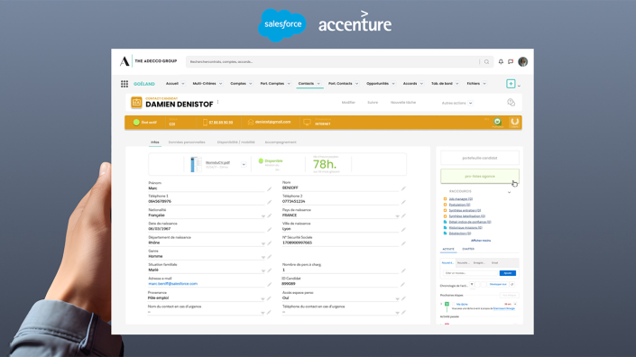 Interface CRM Goeland